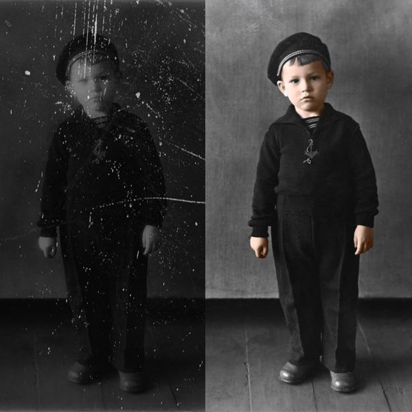 Photo Restoration Neural filters and retouches in Photoshop designed to enhance old photographs that have suffered degradation.