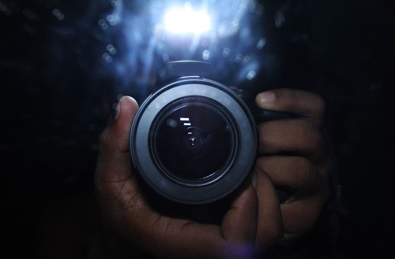 Night portrait photography lens