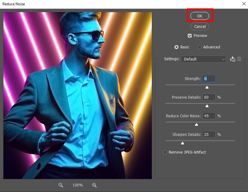 OK button