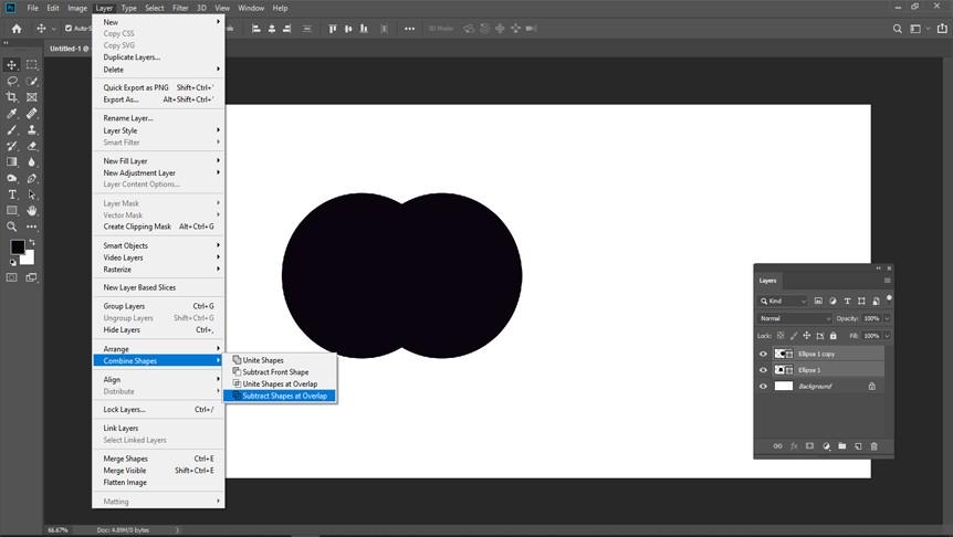 Exclude Overlapping Shape Areas