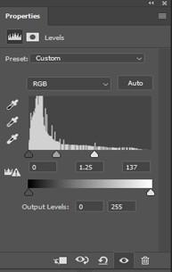 Add A Levels Adjustment Layer