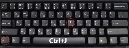 Ctrl+J