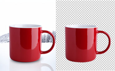 How to Create a Clipping Path Around a Coffee Mug Image