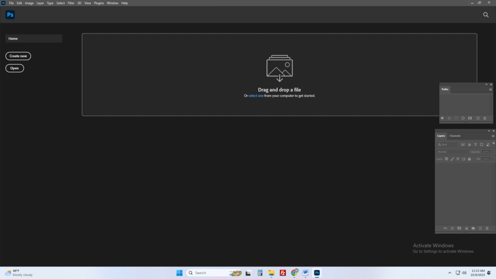 Open the Image Editing Software