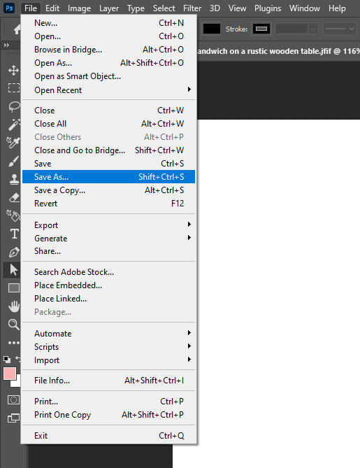 Save Your Image of Create a clipping path for a food item